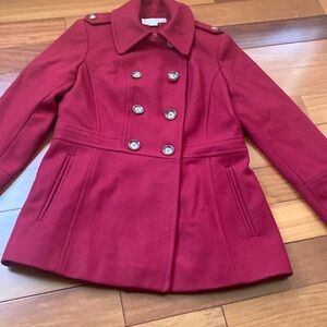 Michael Michael Kors Ladies Peacoat , deep cherry red , Medium